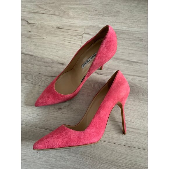 Manolo Blahnik BB 105mm Point Toe Suede Heel - Picture 1 of 6